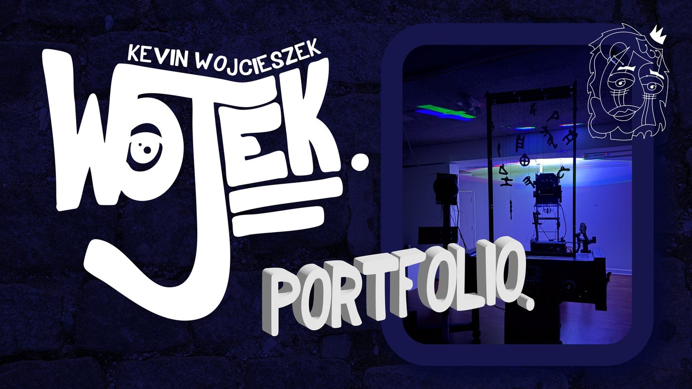 Wojek portfolio cover — Time Machine sculpture installation
